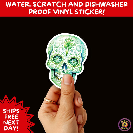 SUGAR SKULL STICKERS Day of the Dead Aesthetic Sticker Pack for Journals Laptops Water Bottles Halloween Decor and Spooky Season Gifts