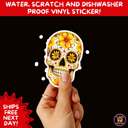 SUGAR SKULL STICKERS Day of the Dead Aesthetic Sticker Pack for Journals Laptops Water Bottles Halloween Decor and Spooky Season Gifts