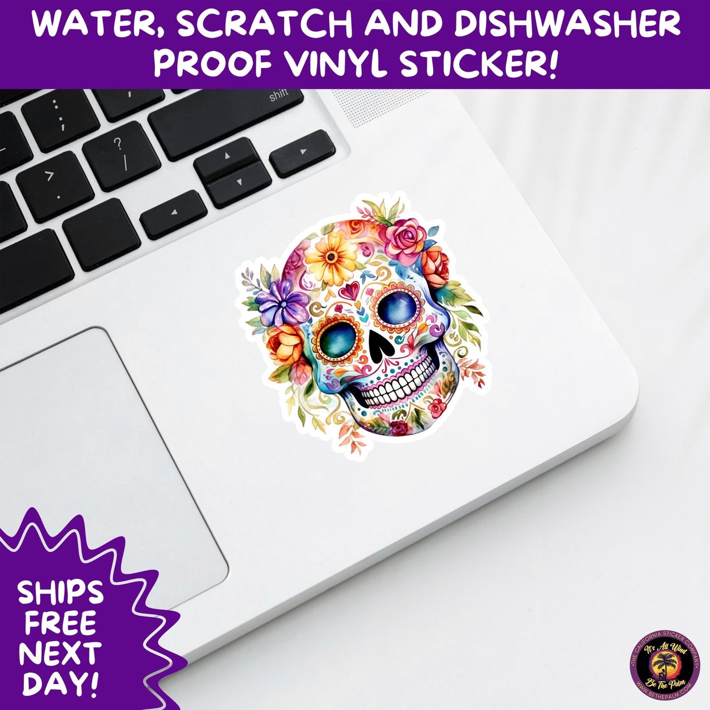 SUGAR SKULL STICKERS Day of the Dead Aesthetic Sticker Pack for Journals Laptops Water Bottles Halloween Decor and Spooky Season Gifts