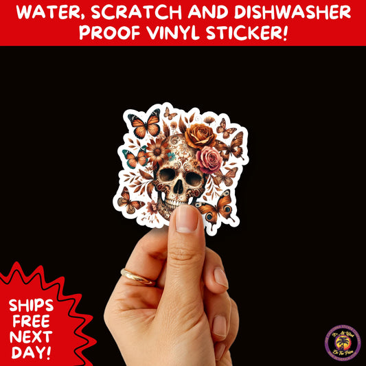 SUGAR SKULL STICKERS Day of the Dead Aesthetic Sticker Pack for Journals Laptops Water Bottles Halloween Decor and Spooky Season Gifts