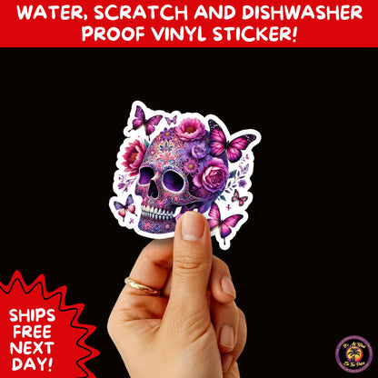 SUGAR SKULL STICKERS Day of the Dead Aesthetic Sticker Pack for Journals Laptops Water Bottles Halloween Decor and Spooky Season Gifts