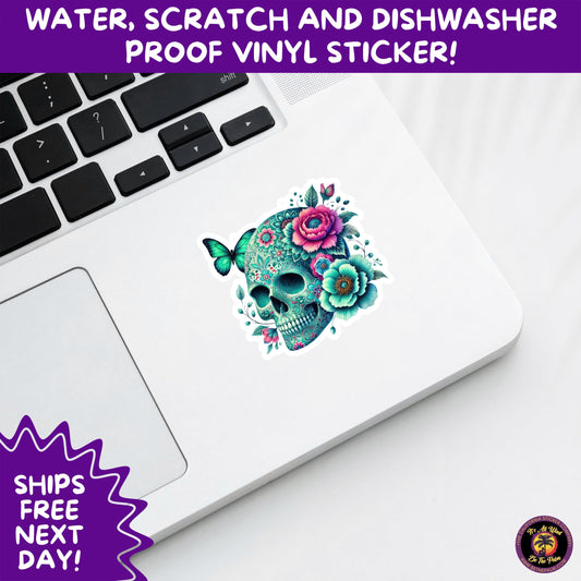 SUGAR SKULL STICKERS Day of the Dead Aesthetic Sticker Pack for Journals Laptops Water Bottles Halloween Decor and Spooky Season Gifts