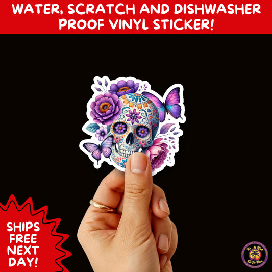 SUGAR SKULL STICKERS Day of the Dead Aesthetic Sticker Pack for Journals Laptops Water Bottles Halloween Decor and Spooky Season Gifts