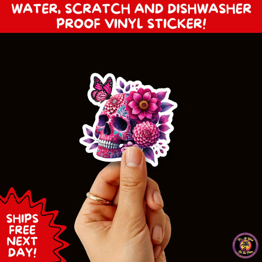SUGAR SKULL STICKERS Day of the Dead Aesthetic Sticker Pack for Journals Laptops Water Bottles Halloween Decor and Spooky Season Gifts
