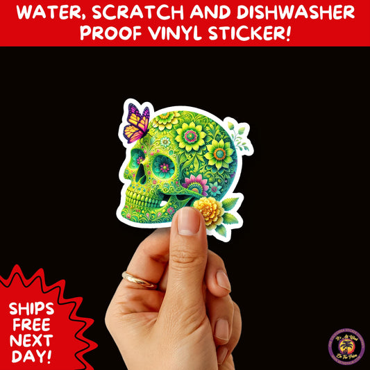 SUGAR SKULL STICKERS Day of the Dead Aesthetic Sticker Pack for Journals Laptops Water Bottles Halloween Decor and Spooky Season Gifts