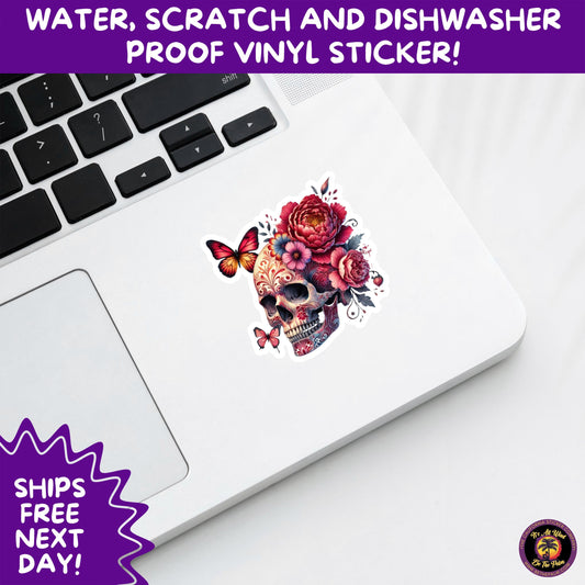 SUGAR SKULL STICKERS Day of the Dead Aesthetic Sticker Pack for Journals Laptops Water Bottles Halloween Decor and Spooky Season Gifts