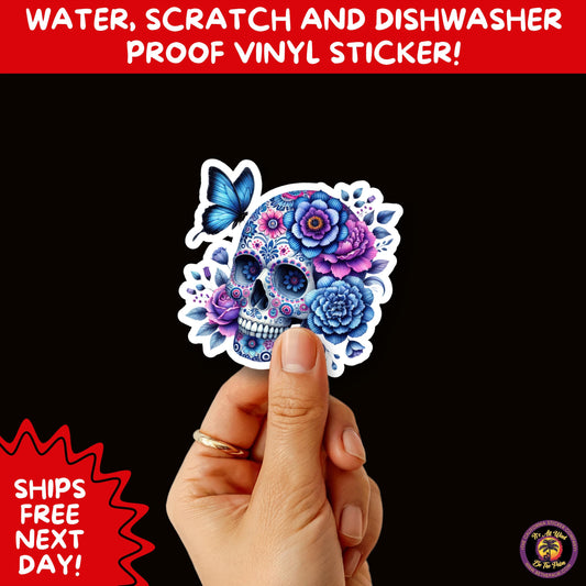 SUGAR SKULL STICKERS Day of the Dead Aesthetic Sticker Pack for Journals Laptops Water Bottles Halloween Decor and Spooky Season Gifts