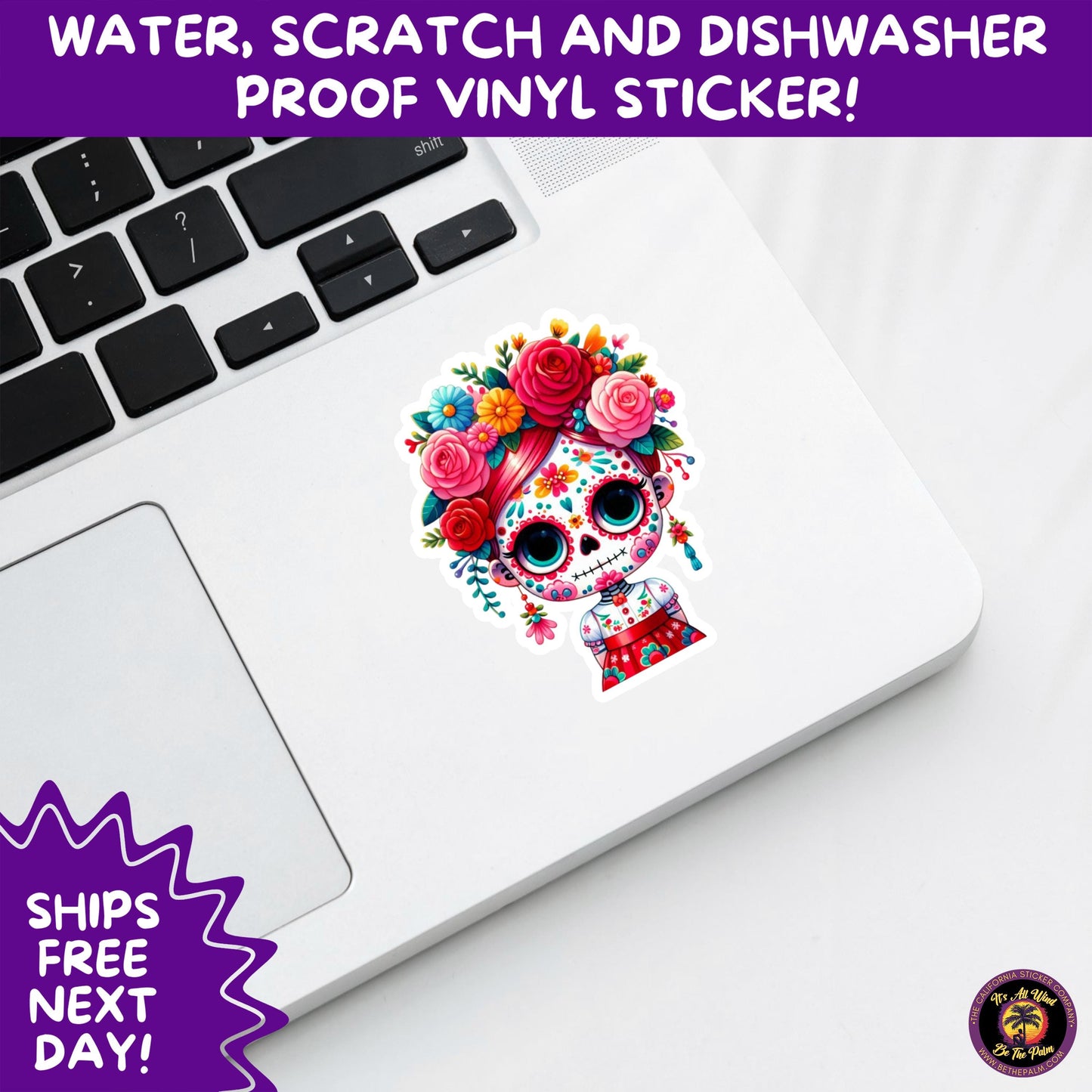 SUGAR SKULL STICKERS Day of the Dead Aesthetic Sticker Pack for Journals Laptops Water Bottles Halloween Decor and Spooky Season Gifts