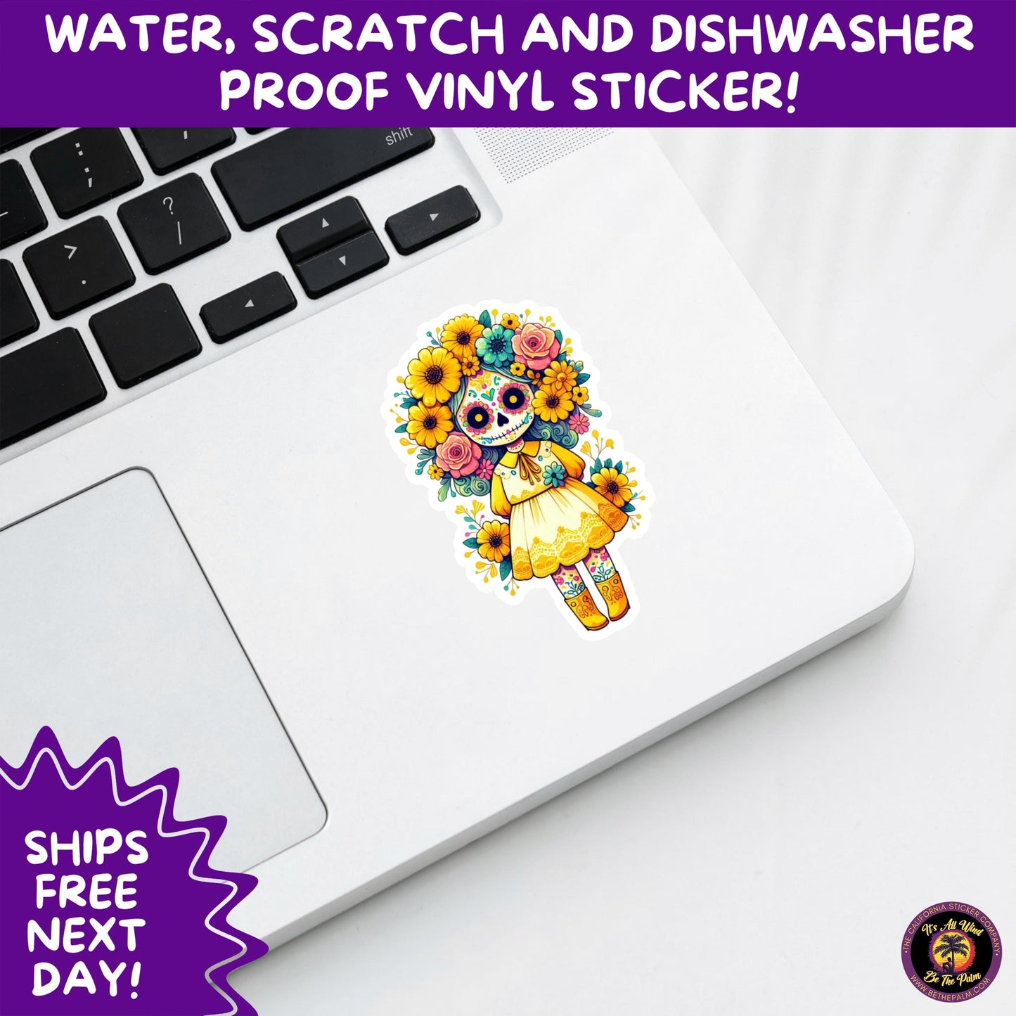 SUGAR SKULL STICKERS Day of the Dead Aesthetic Sticker Pack for Journals Laptops Water Bottles Halloween Decor and Spooky Season Gifts