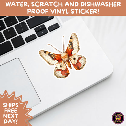 GOTH MOTH STICKERS | Gothic Insect Vinyl Stickers, Dark Aesthetic Stickers for Laptops Journals, Spooky Bug Stickers, Moth Witchy Decor