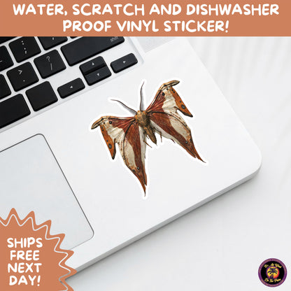 GOTH MOTH STICKERS | Gothic Insect Vinyl Stickers, Dark Aesthetic Stickers for Laptops Journals, Spooky Bug Stickers, Moth Witchy Decor