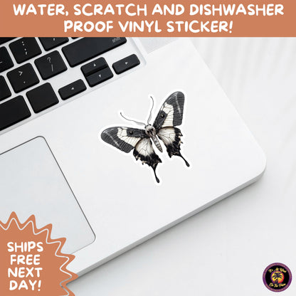 GOTH MOTH STICKERS | Gothic Insect Vinyl Stickers, Dark Aesthetic Stickers for Laptops Journals, Spooky Bug Stickers, Moth Witchy Decor