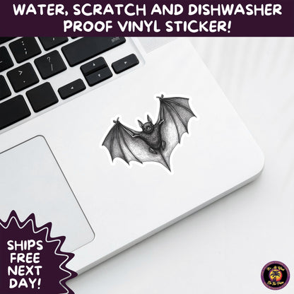 GOTHIC BAT STICKERS | for Alternative Aesthetic Lovers Spooky Vibe Cute Creepy Goth Accessories for Journal Laptop or Water Bottle Decor