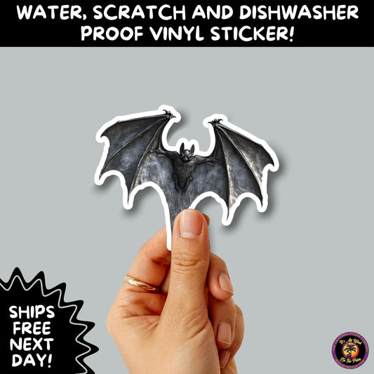 GOTHIC BAT STICKERS | for Alternative Aesthetic Lovers Spooky Vibe Cute Creepy Goth Accessories for Journal Laptop or Water Bottle Decor
