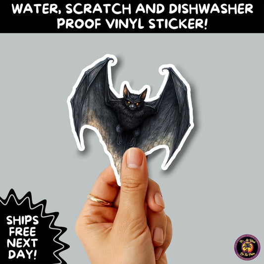 GOTHIC BAT STICKERS | for Alternative Aesthetic Lovers Spooky Vibe Cute Creepy Goth Accessories for Journal Laptop or Water Bottle Decor