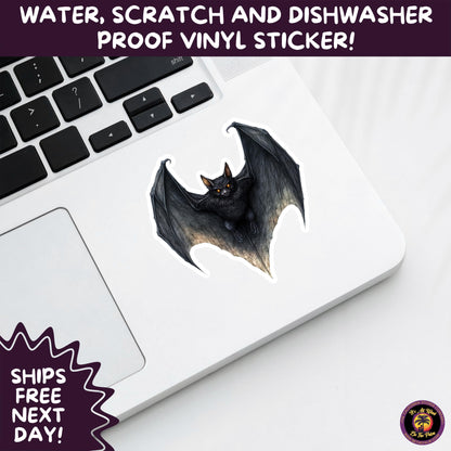GOTHIC BAT STICKERS | for Alternative Aesthetic Lovers Spooky Vibe Cute Creepy Goth Accessories for Journal Laptop or Water Bottle Decor
