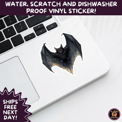 GOTHIC BAT STICKERS | for Alternative Aesthetic Lovers Spooky Vibe Cute Creepy Goth Accessories for Journal Laptop or Water Bottle Decor