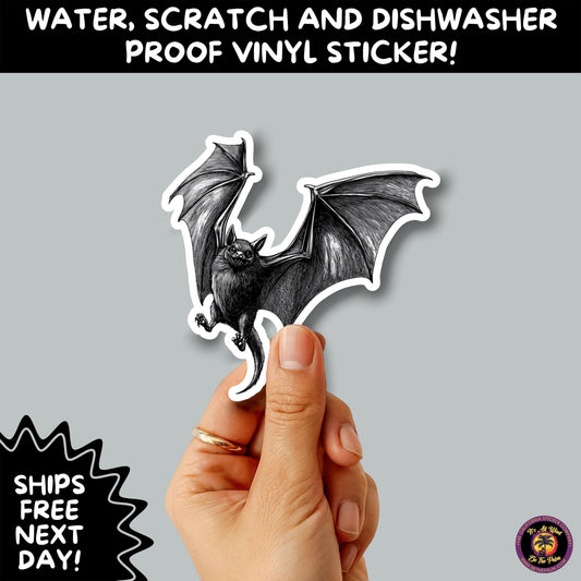 GOTHIC BAT STICKERS | for Alternative Aesthetic Lovers Spooky Vibe Cute Creepy Goth Accessories for Journal Laptop or Water Bottle Decor