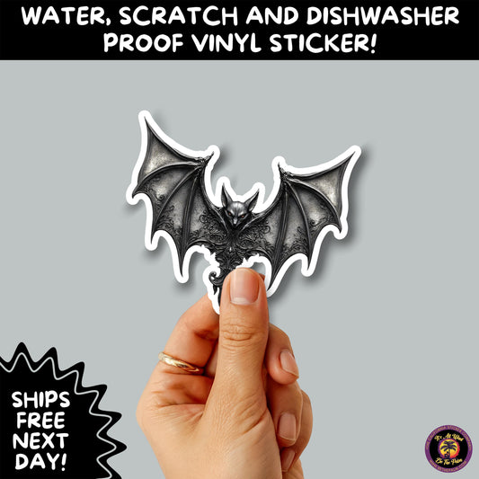 GOTHIC BAT STICKERS | for Alternative Aesthetic Lovers Spooky Vibe Cute Creepy Goth Accessories for Journal Laptop or Water Bottle Decor