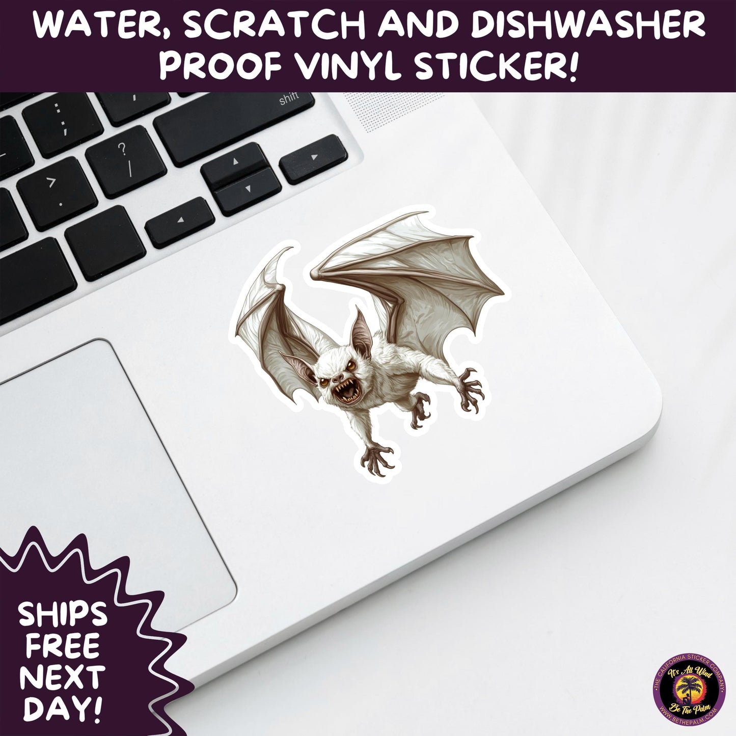GOTHIC BAT STICKERS | for Alternative Aesthetic Lovers Spooky Vibe Cute Creepy Goth Accessories for Journal Laptop or Water Bottle Decor