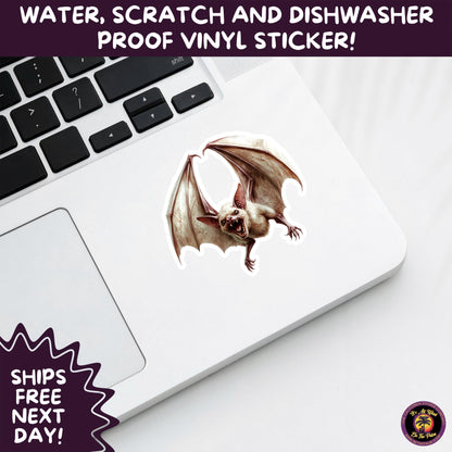 GOTHIC BAT STICKERS | for Alternative Aesthetic Lovers Spooky Vibe Cute Creepy Goth Accessories for Journal Laptop or Water Bottle Decor