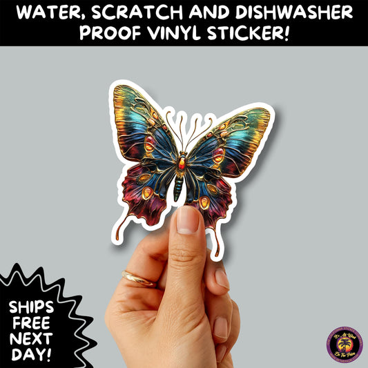 GOTH MOTH STICKERS | Gothic Insect Vinyl Stickers, Dark Aesthetic Stickers for Laptops Journals, Spooky Bug Stickers, Moth Witchy Decor