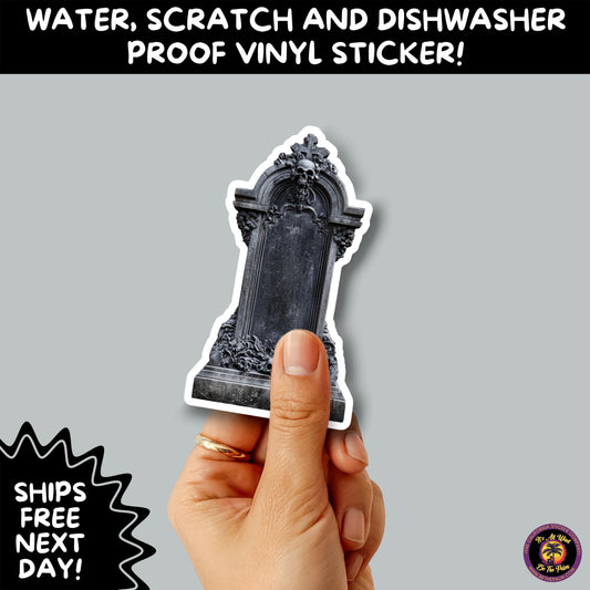 DARK GOTHIC STICKERS – Witchcore, Spooky, Occult, Alternative Vinyl Decals for Journals, Water Bottles, cemetery, headstone, and MacBooks