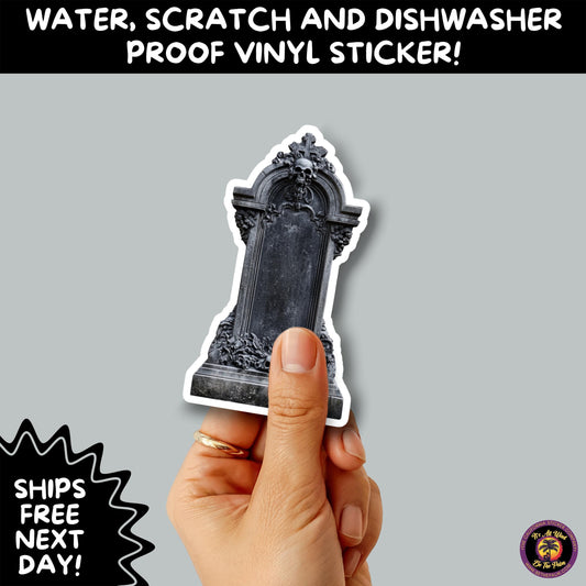DARK GOTHIC STICKERS – Witchcore, Spooky, Occult, Alternative Vinyl Decals for Journals, Water Bottles, cemetery, headstone, and MacBooks