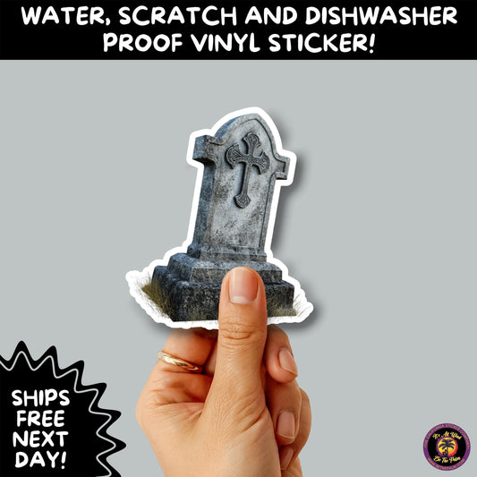 DARK GOTHIC STICKERS – Witchcore, Spooky, Occult, Alternative Vinyl Decals for Journals, Water Bottles, cemetery, headstone, and MacBooks