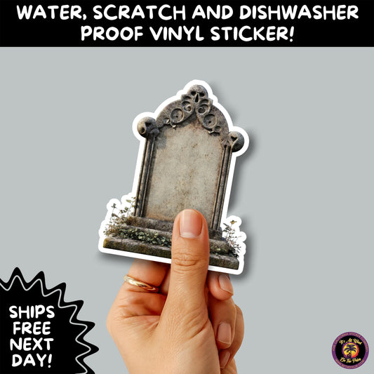 DARK GOTHIC STICKERS – Witchcore, Spooky, Occult, Alternative Vinyl Decals for Journals, Water Bottles, cemetery, headstone, and MacBooks