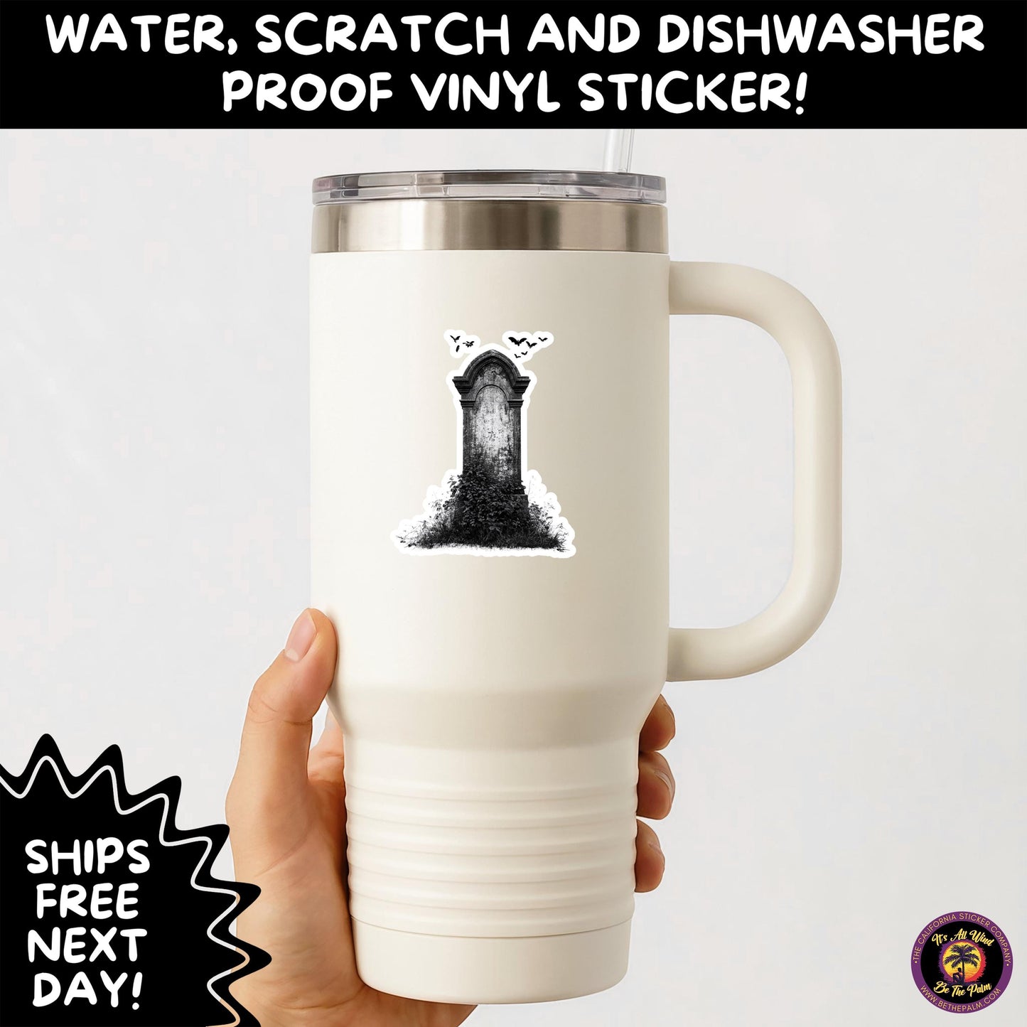 DARK GOTHIC STICKERS – Witchcore, Spooky, Occult, Alternative Vinyl Decals for Journals, Water Bottles, cemetery, headstone, and MacBooks
