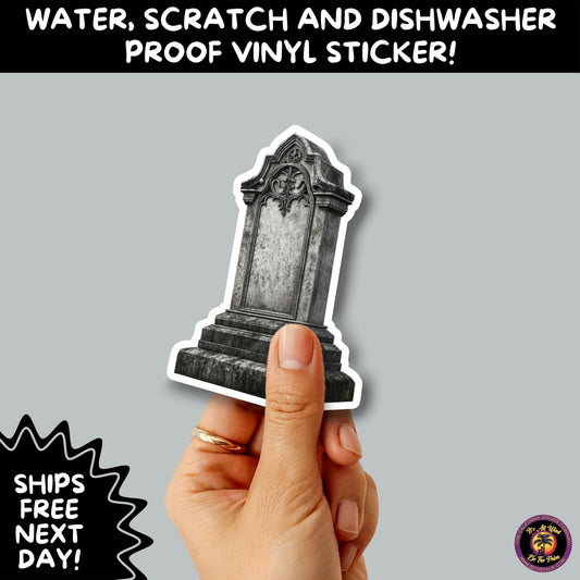 DARK GOTHIC STICKERS – Witchcore, Spooky, Occult, Alternative Vinyl Decals for Journals, Water Bottles, cemetery, headstone, and MacBooks
