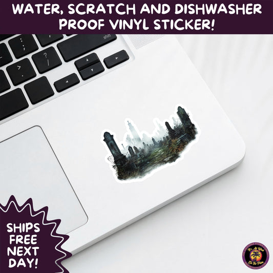 DARK GOTHIC STICKERS  Witchcore, Spooky, Occult, Alternative Vinyl Decals for Journals, Water Bottles, cemetery, headstone, and MacBooks