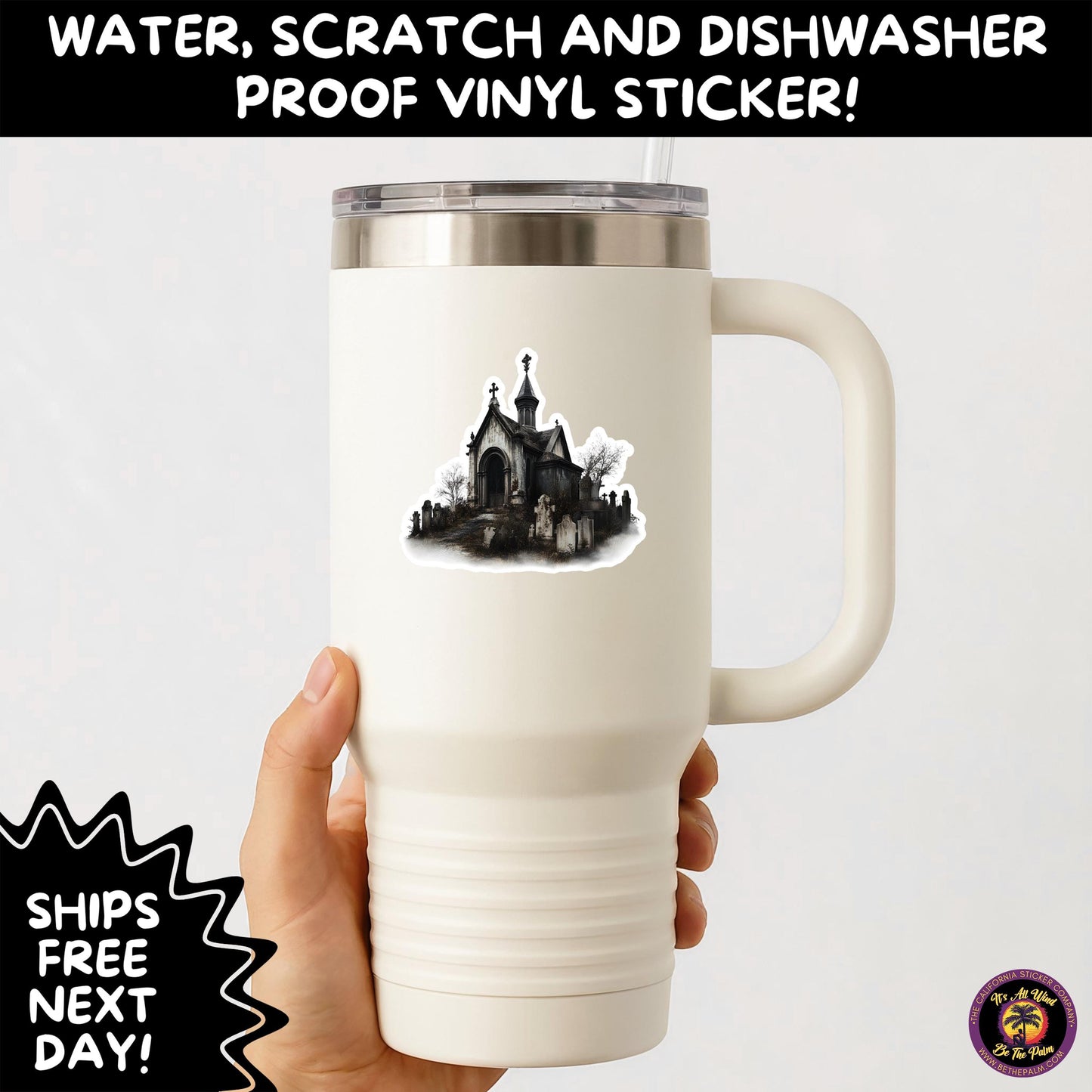 DARK GOTHIC STICKERS – Witchcore, Spooky, Occult, Alternative Vinyl Decals for Journals, Water Bottles, cemetery, headstone, and MacBooks