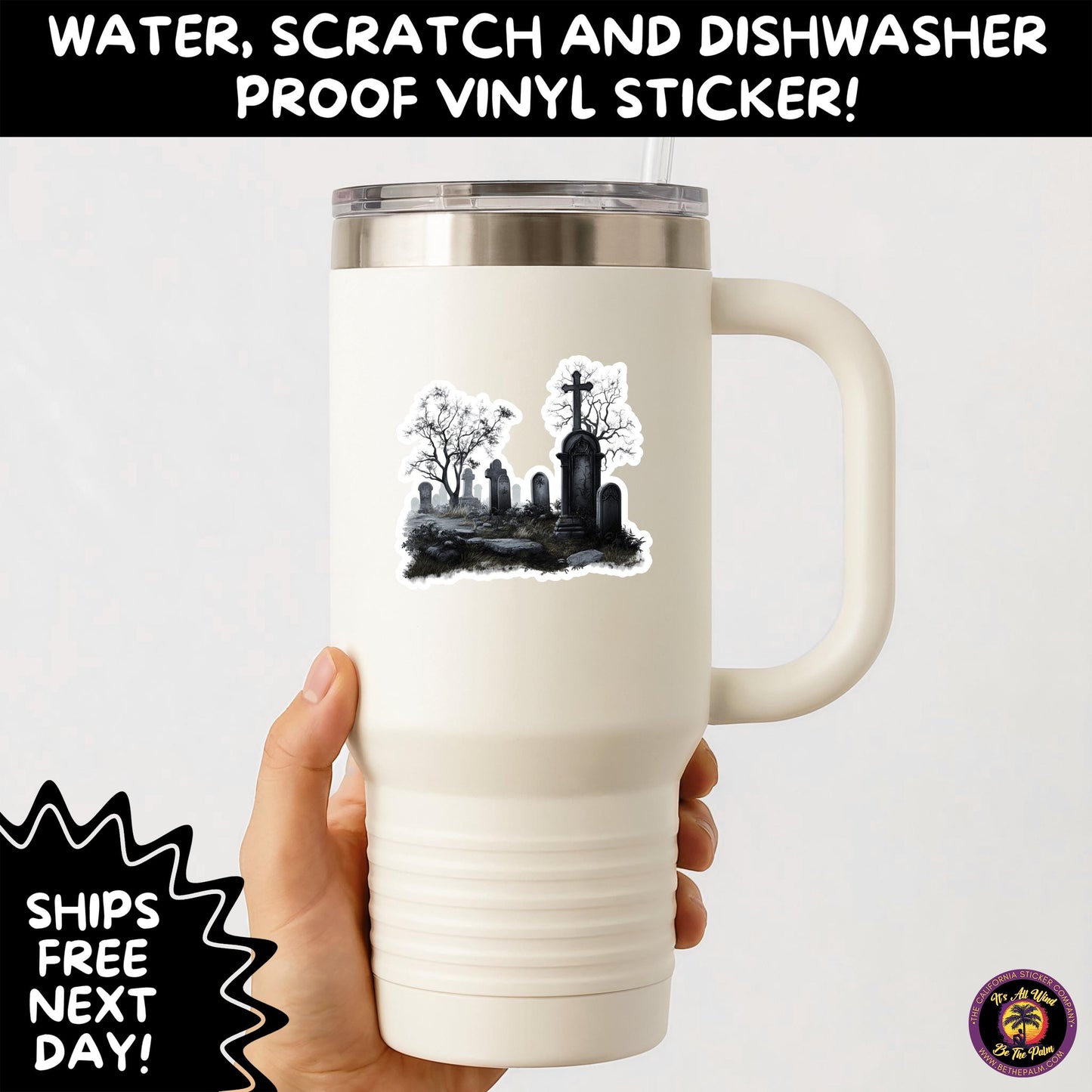 DARK GOTHIC STICKERS – Witchcore, Spooky, Occult, Alternative Vinyl Decals for Journals, Water Bottles, cemetery, headstone, and MacBooks