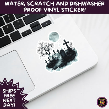 DARK GOTHIC STICKERS  Witchcore, Spooky, Occult, Alternative Vinyl Decals for Journals, Water Bottles, cemetery, headstone, and MacBooks