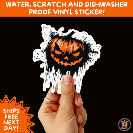 JACK O LANTERN | Aesthetic Halloween Stickers for Planners, Laptops, Water Bottles, and Spooky Autumn Craft Projects