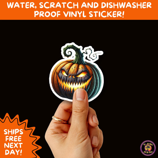 JACK O LANTERN | Aesthetic Halloween Stickers for Planners, Laptops, Water Bottles, and Spooky Autumn Craft Projects