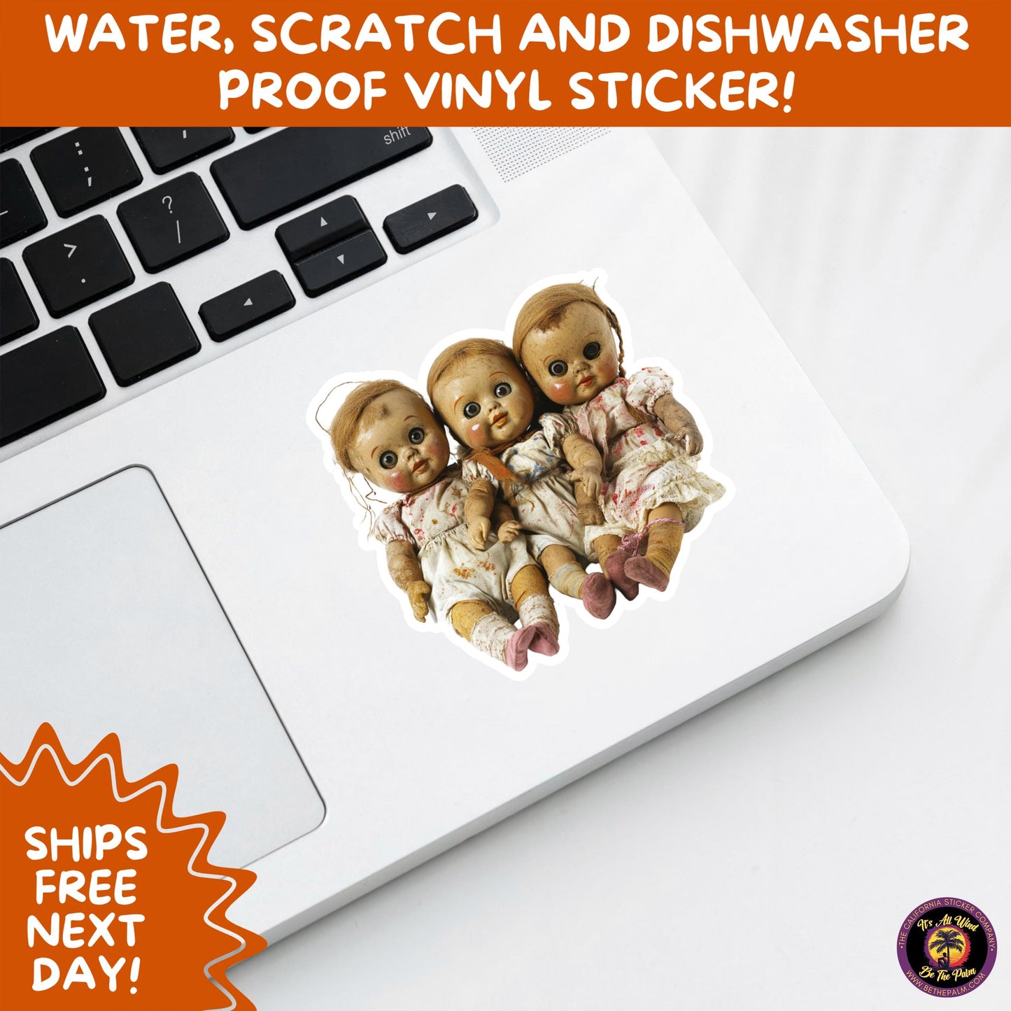 HORROR DOLL STICKERS Spooky Cute Creepy Girl Stickers – Perfect for Halloween, Scrapbooking, and Horror Aesthetic Fans