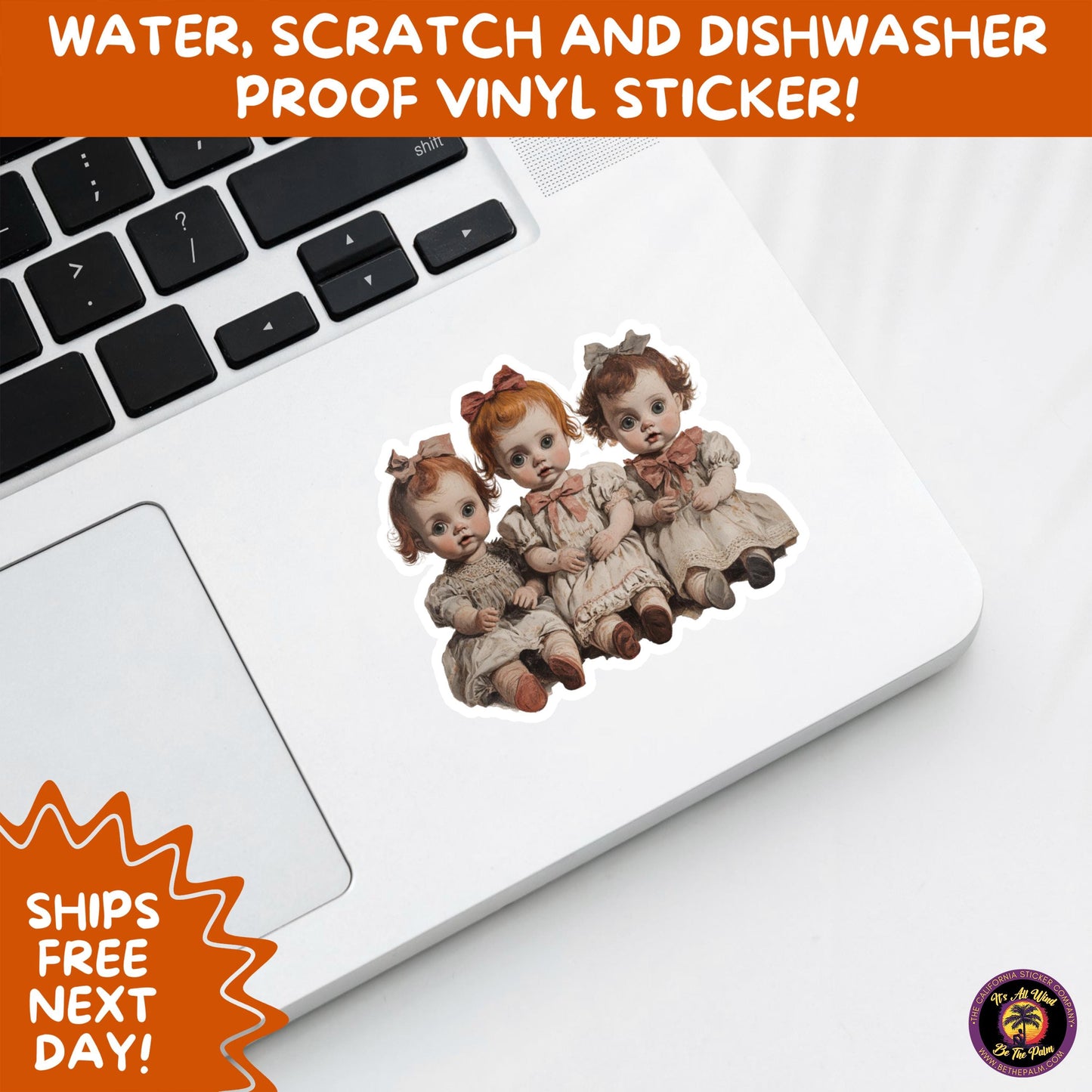 HORROR DOLL STICKERS Spooky Cute Creepy Girl Stickers – Perfect for Halloween, Scrapbooking, and Horror Aesthetic Fans