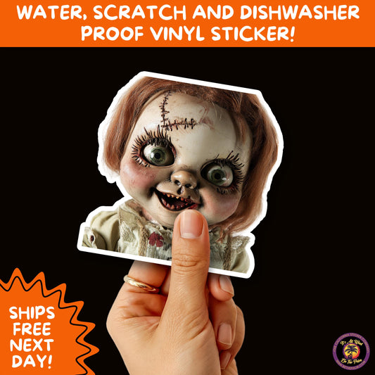 HORROR DOLL STICKERS Spooky Cute Creepy Girl Stickers – Perfect for Halloween, Scrapbooking, and Horror Aesthetic Fans