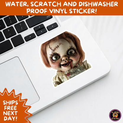 HORROR DOLL STICKERS Spooky Cute Creepy Girl Stickers  Perfect for Halloween, Scrapbooking, and Horror Aesthetic Fans