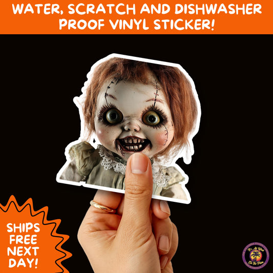 HORROR DOLL STICKERS Spooky Cute Creepy Girl Stickers – Perfect for Halloween, Scrapbooking, and Horror Aesthetic Fans