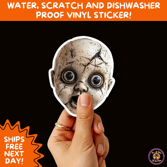 HORROR DOLL STICKERS Spooky Cute Creepy Girl Stickers – Perfect for Halloween, Scrapbooking, and Horror Aesthetic Fans
