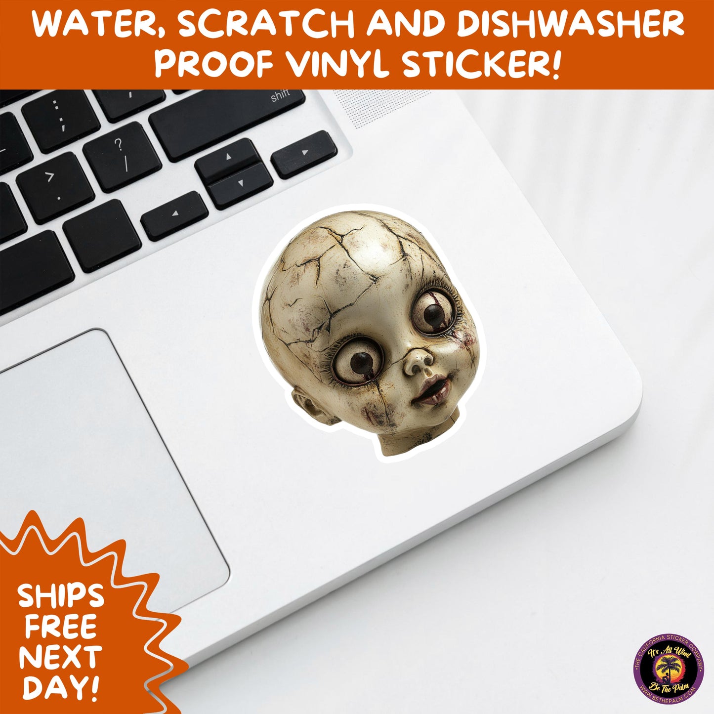 HORROR DOLL STICKERS Spooky Cute Creepy Girl Stickers – Perfect for Halloween, Scrapbooking, and Horror Aesthetic Fans