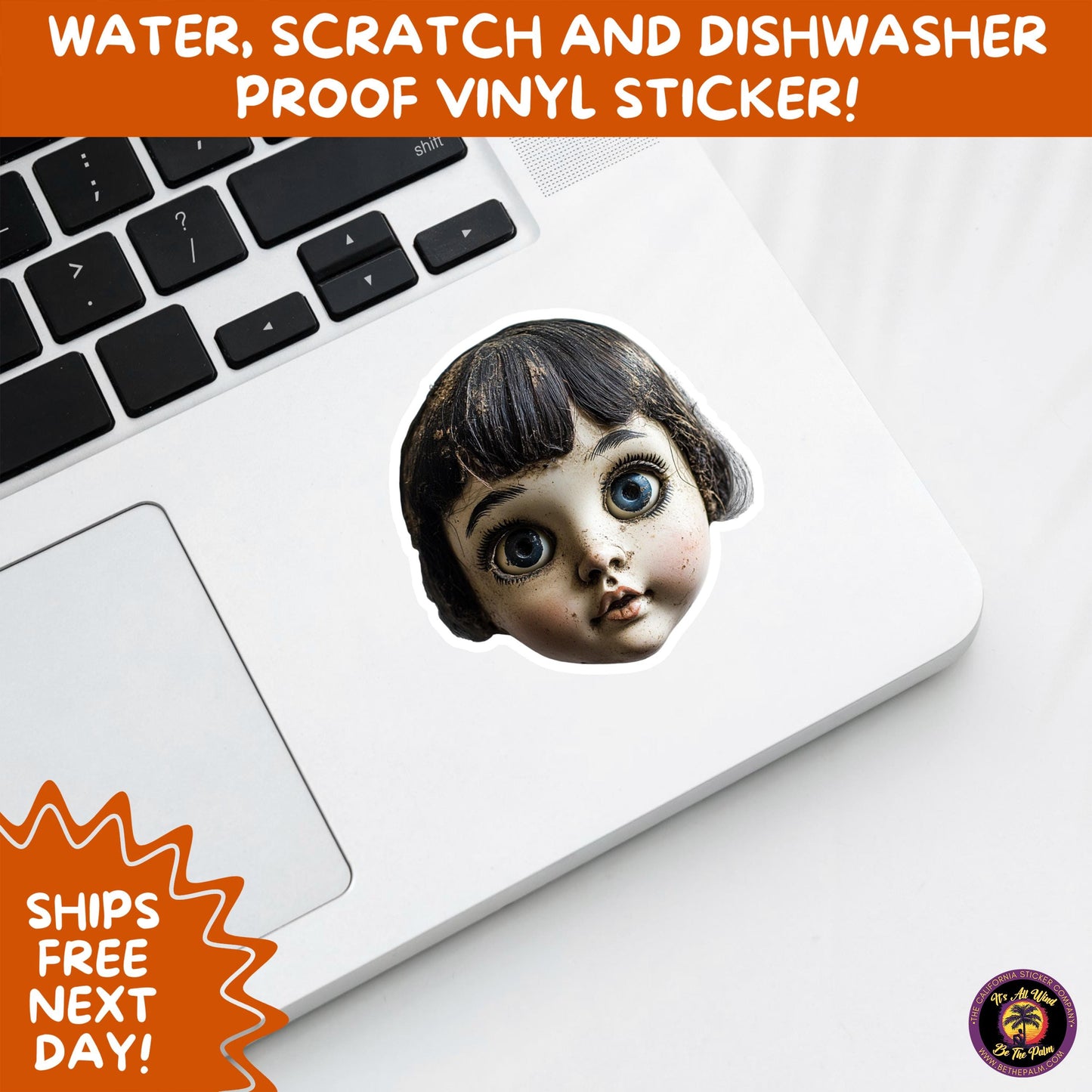 HORROR DOLL STICKERS Spooky Cute Creepy Girl Stickers – Perfect for Halloween, Scrapbooking, and Horror Aesthetic Fans