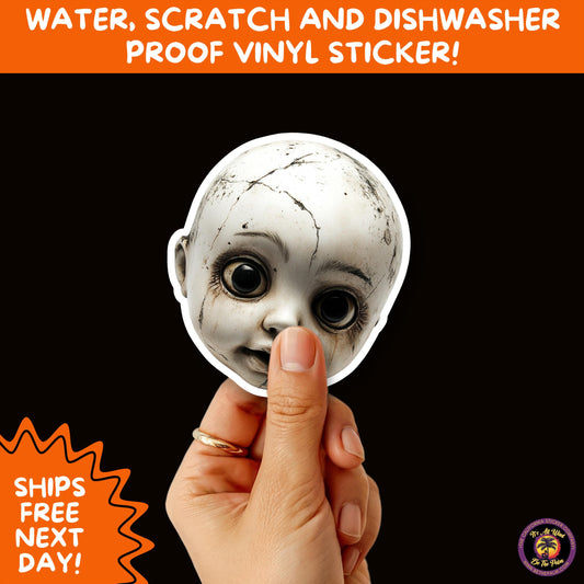 HORROR DOLL STICKERS Spooky Cute Creepy Girl Stickers – Perfect for Halloween, Scrapbooking, and Horror Aesthetic Fans