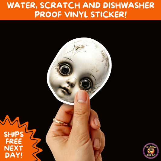 HORROR DOLL STICKERS Spooky Cute Creepy Girl Stickers – Perfect for Halloween, Scrapbooking, and Horror Aesthetic Fans