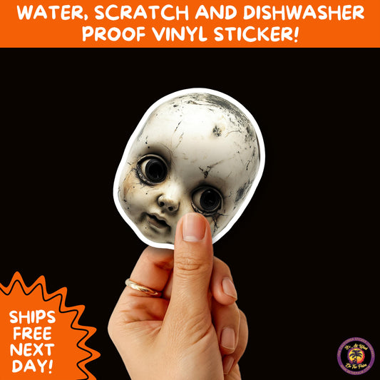 HORROR DOLL STICKERS Spooky Cute Creepy Girl Stickers – Perfect for Halloween, Scrapbooking, and Horror Aesthetic Fans