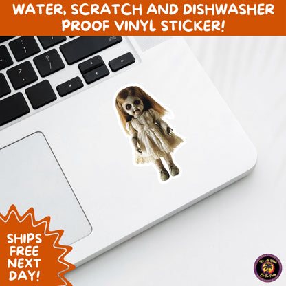 HORROR DOLL STICKERS Spooky Cute Creepy Girl Stickers – Perfect for Halloween, Scrapbooking, and Horror Aesthetic Fans